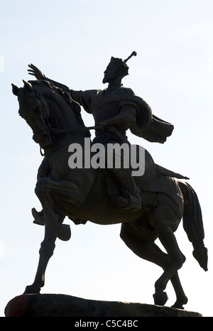 Statue von Amir Temur auf dem Pferderücken, Taschkent, Usbekistan. Tamerlan Stockfoto