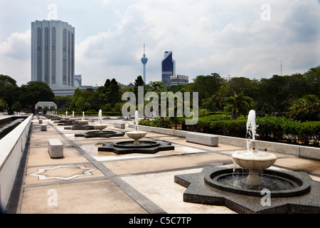 Blick von Kuala Lumpur aus Masjid Negara Nationalmoschee, Kuala Lumpur, Malaysia Stockfoto