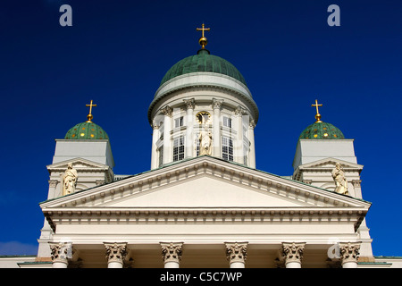 Türme der lutherischen Dom von Helsinki, Helsinki, Finnland Stockfoto