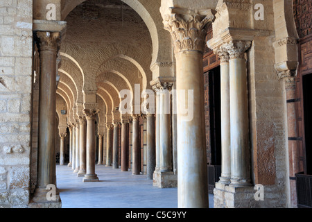 Große Moschee (Sidi Oqba), Kairouan, Tunesien Stockfoto