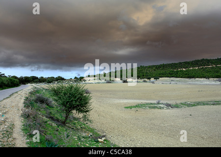 Landschaft im Medjerda-Tal in der Nähe von Testour, Tunesien Stockfoto