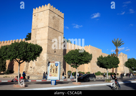 Medinah Wände, Sfax, Tunesien Stockfoto
