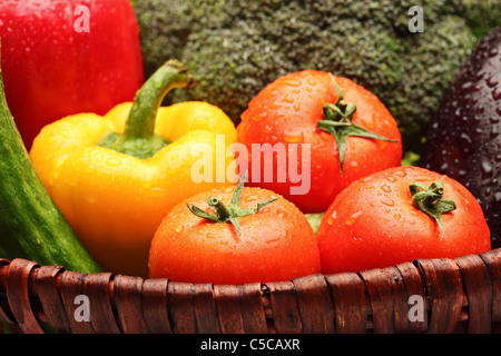 Nahaufnahme von verschiedenem Gemüse Stockfoto