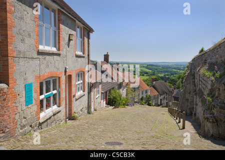 Gold Hill, Shaftesbury, Dorset, England Stockfoto