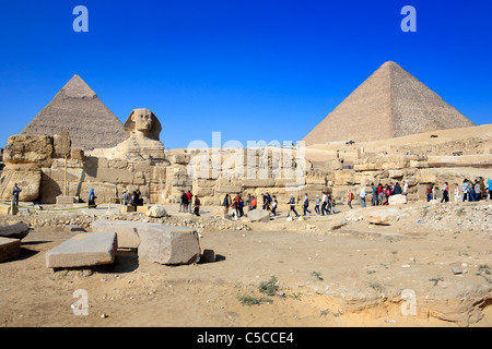 Pyramiden und Sphinx, Giza, Ägypten Stockfoto