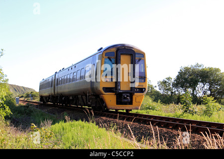 Zug in Harlech, Wales, UK Stockfoto