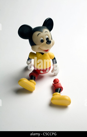 Studioaufnahme von Mickey Mouse Spielzeug. Stockfoto