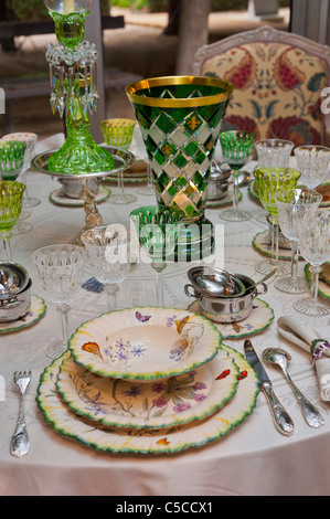 Paris, Frankreich, luxuriöse Tischaufstellung, Messe, Lorraine 'Terre de Luxe', (Collection Companies) Dining Setting Stockfoto