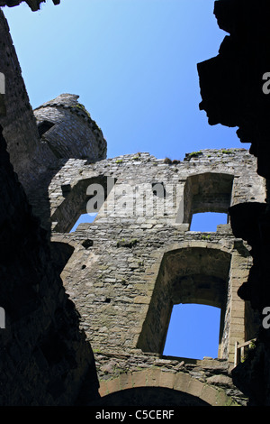 Harlech Castle, befindet sich in Harlech, Gwynedd, Wales UK. Im 13. Jahrhundert erbaut. Stockfoto
