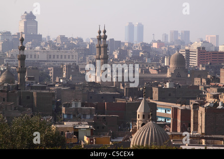 Moscheen in der Altstadt von Kairo in Kairo Sky Line Stockfoto