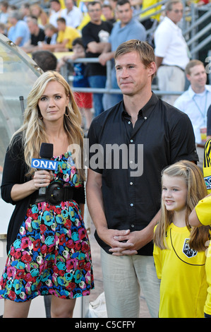 Brian McBride wird der erste Spieler in der Columbus Crew Kreis der Ehre aufgenommen Stockfoto