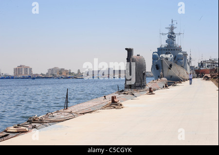 u-Boot in den Docks in Benghazi UdSSR Foxtrot Stockfoto