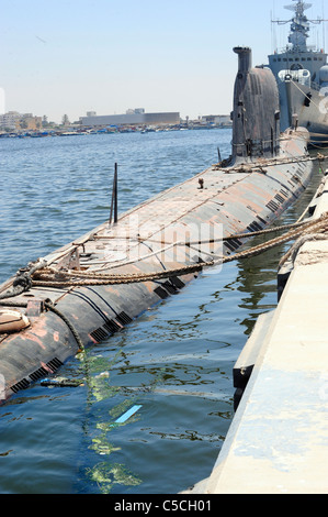 u-Boot in den Docks in Benghazi alte UdSSR Foxtrot Stockfoto