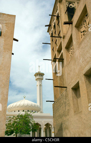 ADI bin Abi Taleb Moschee von Scheich Sayeed Al Maktoum House, Al Shindagha, Dubai, Vereinigte Arabische Emirate Stockfoto