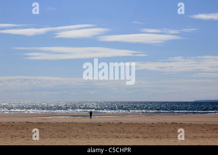 Der Strand von Harlech Gwynedd, NW Wales UK. Stockfoto