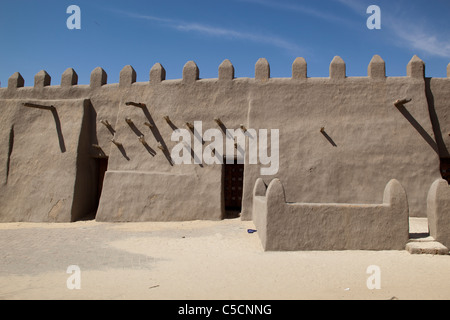 Seitenwand der Moschee in Timbuktu Stockfoto