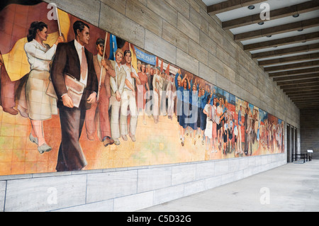 Sowjetische Wandbild in Berlin Stockfoto