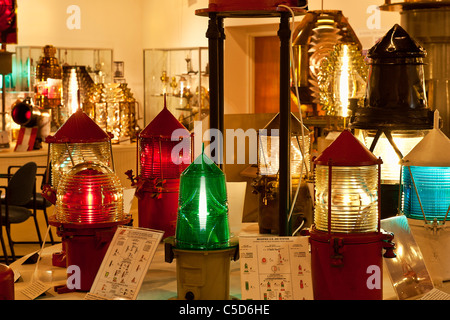 Light-Display, Maine Leuchtturm Museum, Rockland, Maine, ME, USA Stockfoto