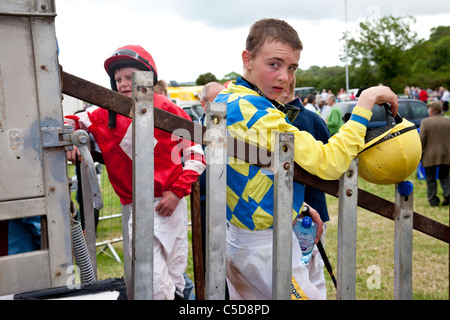 Amateur Jockeys, Abbeyfeale Rennen Irland Stockfoto