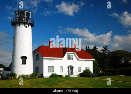 Der Chatham Leuchtturm sitzt in der Nähe der Ellbogen von Cape Cod seit 1877 Stockfoto