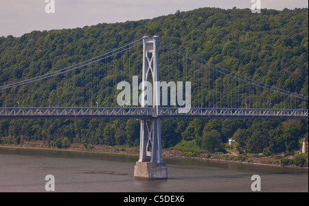 POUGHKEEPSIE, NEW YORK, USA - Mid-Hudson Bridge über den Hudson River. Stockfoto