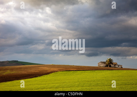 Bilder von der Landschaft Andalusiens am Abend Stockfoto