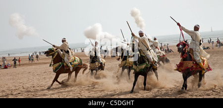 Fantasie über den Strand in Essaouira während des Musikfestivals, die Gnaoua Stockfoto