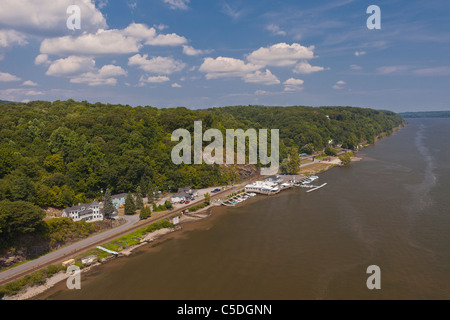 POUGHKEEPSIE, NEW YORK, USA - West-Ufer des Hudson Rivers. Stockfoto