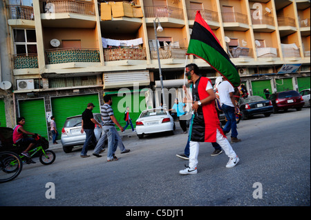 Ein Bürgerkrieg zwischen Gaddafi-Armee und Libyens Übergangsrat Armee mit Unterstützung aus der Luft von der NATO begann am 17 Mär Stockfoto