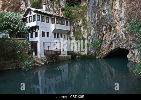 Tekija, Derwisch-Kloster, Buna Fluss, Blagaj, Bosnien und Herzegowina Stockfoto