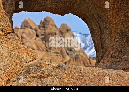 Felsformationen, Alabama Hills in der Nähe von Lone Pine, Kalifornien, USA Stockfoto