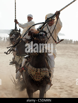 Fantasie über den Strand in Essaouira während des Musikfestivals, die Gnaoua Stockfoto