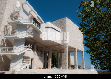 Blick auf den Innenhof des Getty Center Cafe Stockfoto