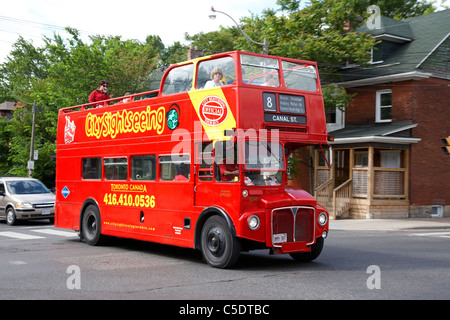 alten Routemaster Doppeldecker Citysightseeing Tour bus Toronto Ontario Kanada Stockfoto