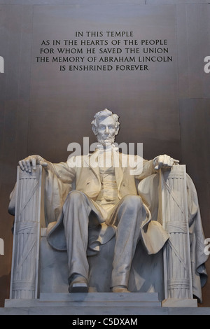 Das Lincoln Memorial ist eine Hommage an Präsident Abraham Lincoln Stockfoto