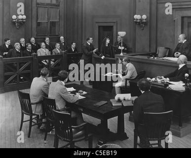 Gerichtssaal-drama Stockfoto