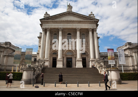 England, London, Exterieur der Kunstgalerie Tate Britain in Pimlico. Stockfoto