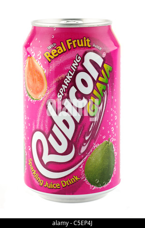 Kann der Rubicon prickelndes Guave Saft Getränk mit echtem Fruchtsaft. Stockfoto