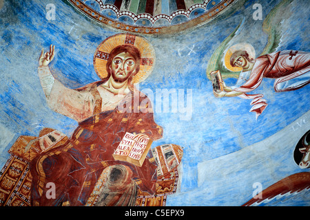 Wandmalerei in der Basilika Sant'Angelo Formis (9. Jahrhundert), Campania, Italien Stockfoto