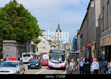 Union Street in Stadtzentrum, Aberdeen, Schottland, Großbritannien Stockfoto