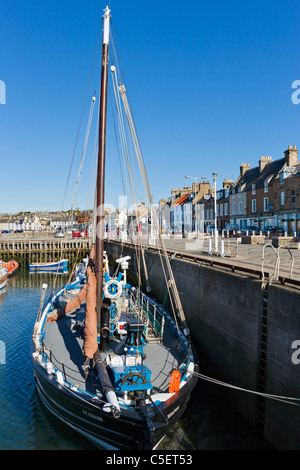 Der historische Fife Hering Drifter Reaper in Anstruther Harbour, East Neuk, Fife, Schottland Stockfoto