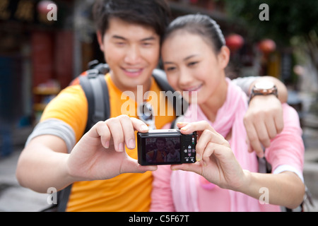 Junges Paar, wobei ein Selbstporträt Stockfoto