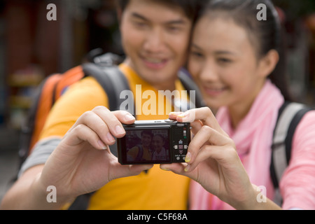 Junges Paar, wobei ein Selbstporträt Stockfoto