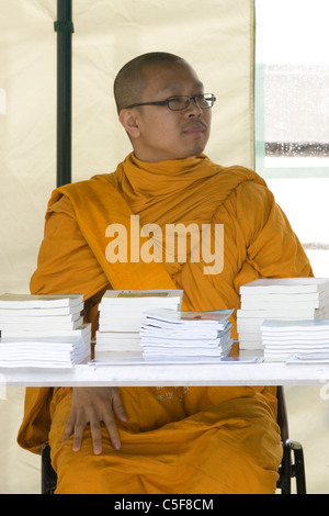 Südlichen Buddhismus, Mönche im Thai Festival in Warwick Stockfoto