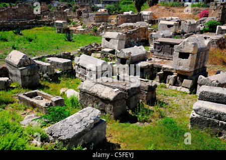 Nekropole von Tyrus (sauer), UNESCO-Weltkulturerbe. Libanon. Stockfoto
