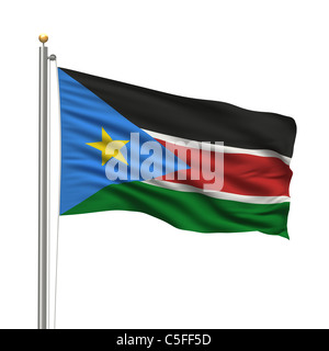 Flagge des Südsudan Stockfoto