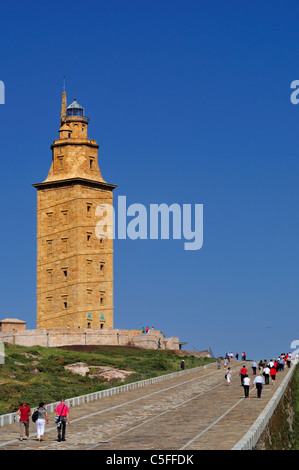 Spanien, Galicien: Herkulesturm in A Coruña Stockfoto