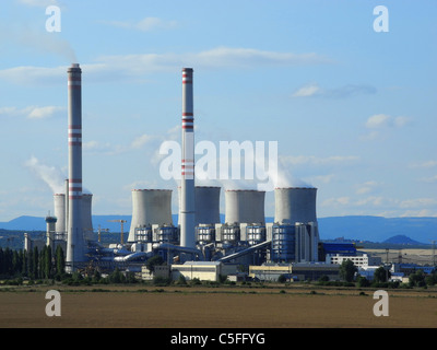 Kohle-Kraftwerk Pocerady - Tschechien Stockfoto