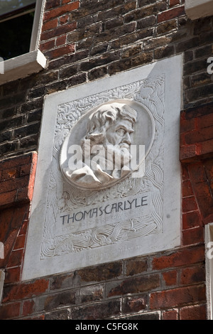 London, Cheyne Row Thomas Carlyle House in Chelsea Juli 2011 Stockfoto