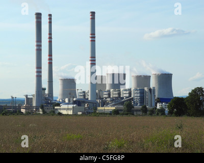 Kohle-Kraftwerk Pocerady - Tschechien Stockfoto
